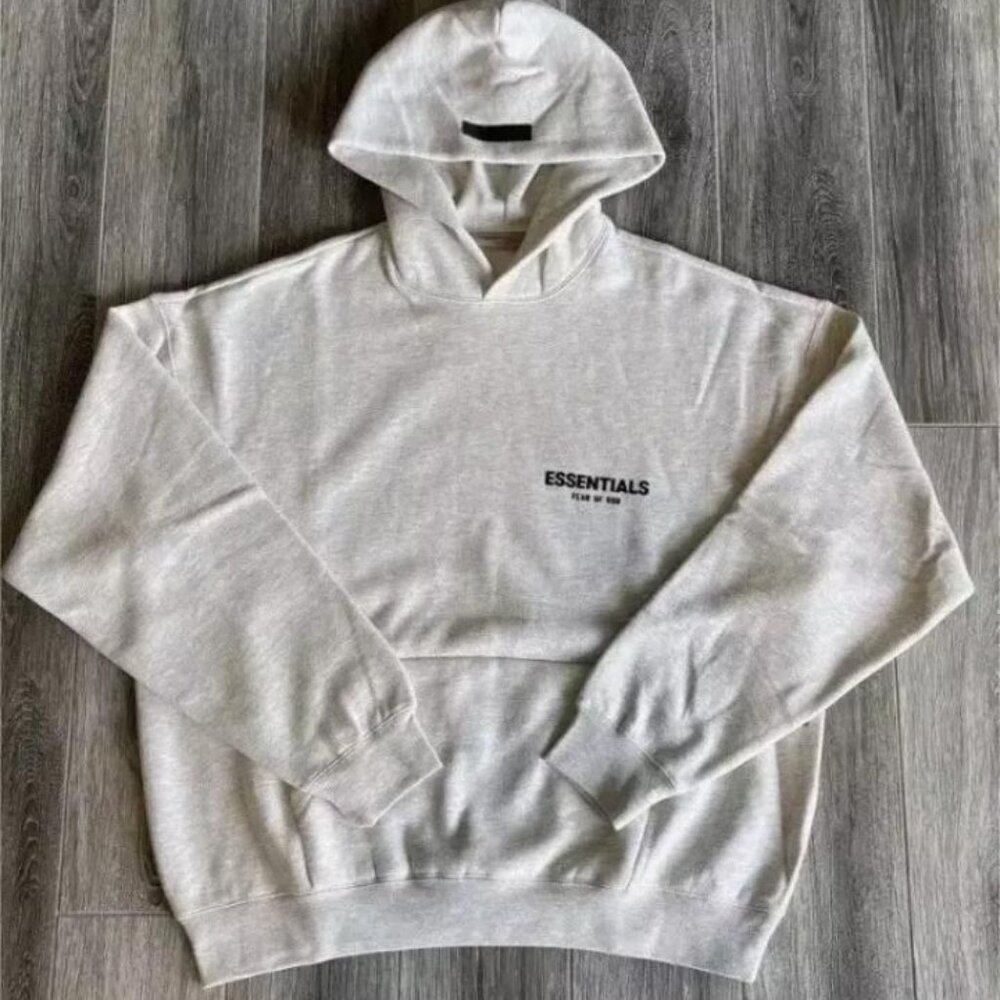 Fear of God Essentials Light Gray Hoodie